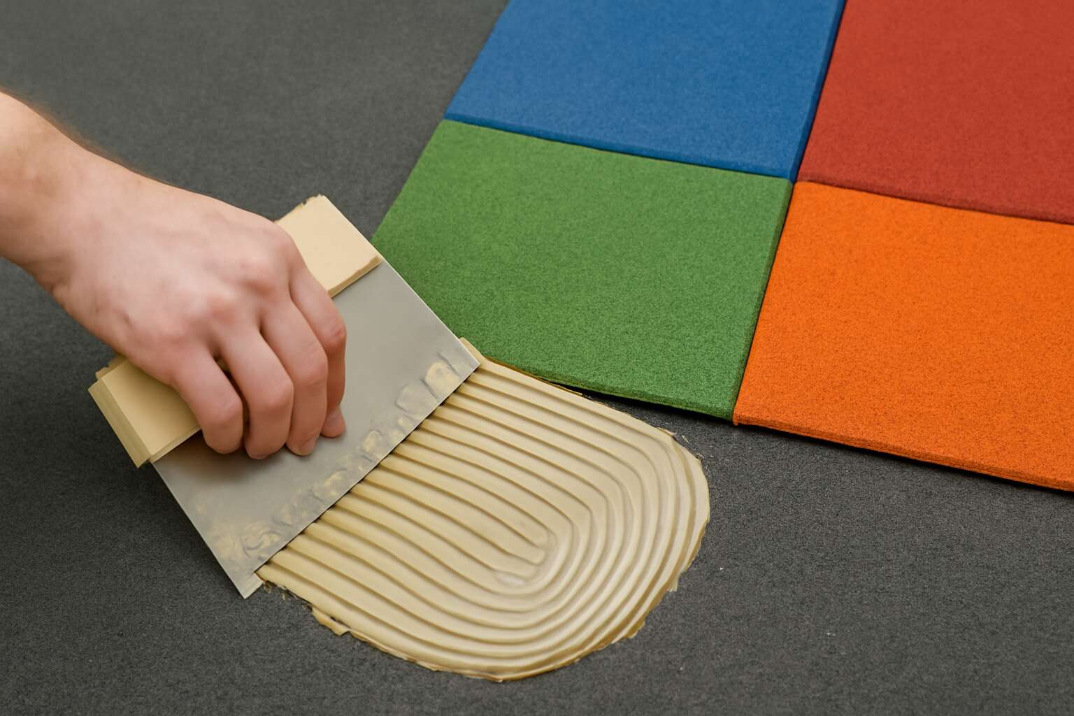 rubber tiles glue