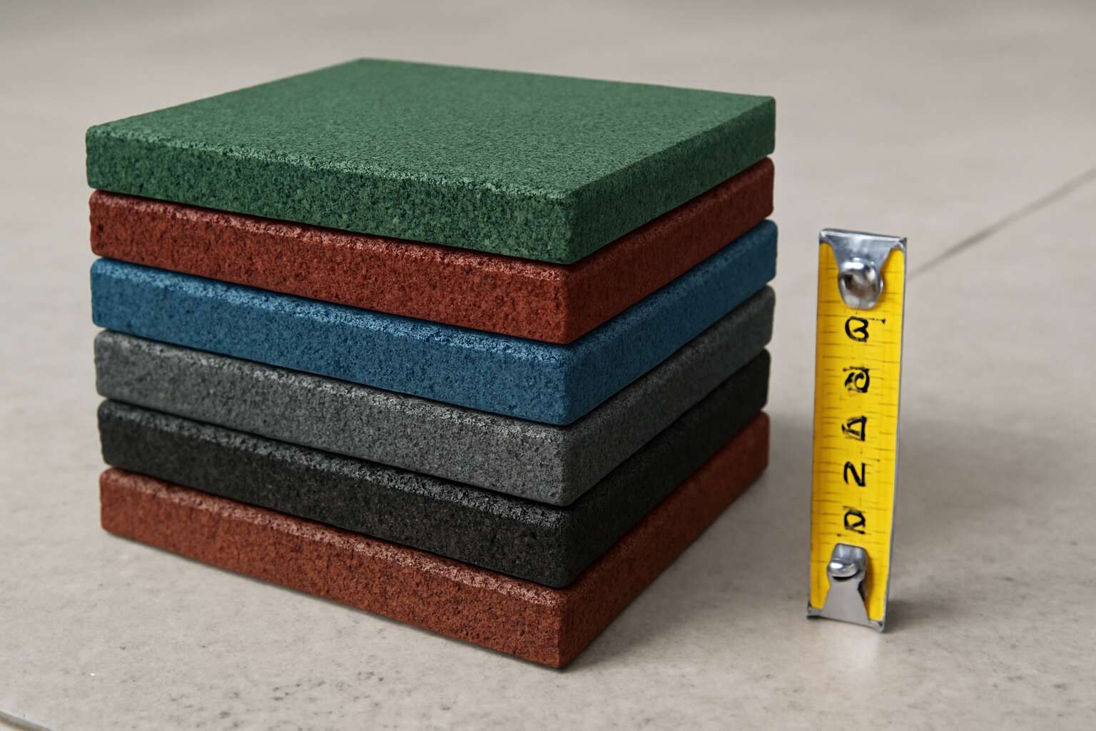 how many pieces of rubber tiles are in a pack