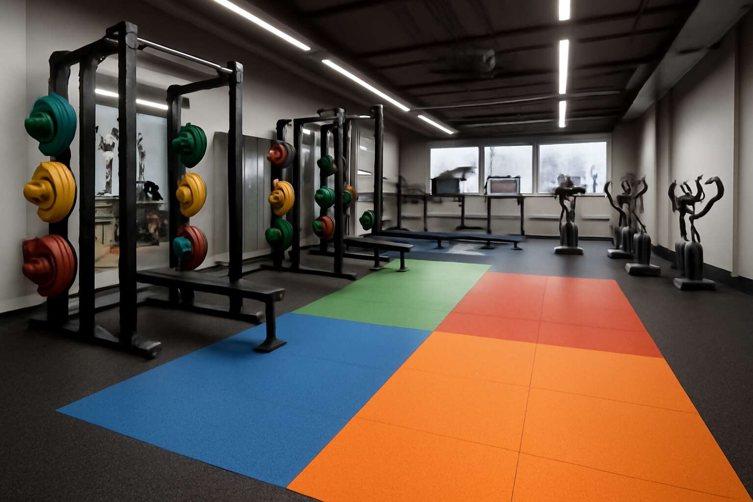 rubber floor in gym