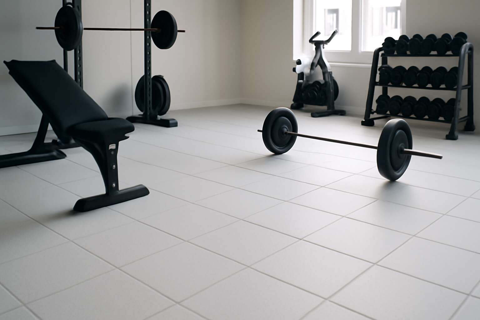 rubber tiles white