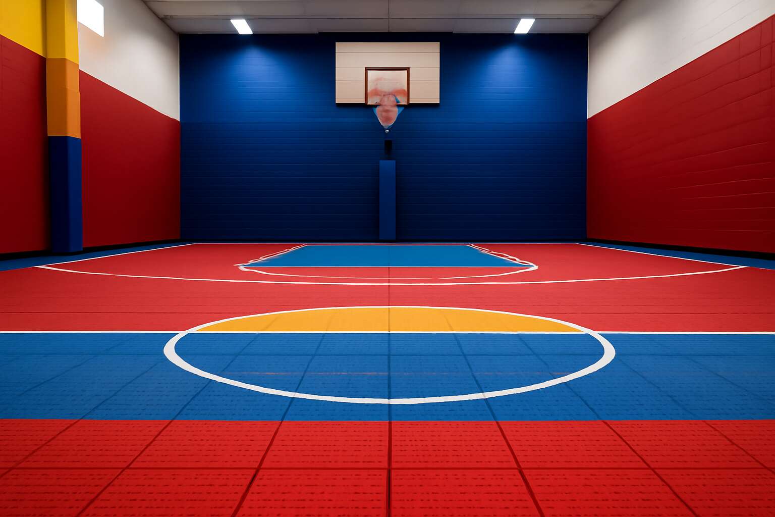 rubber tiles basketball