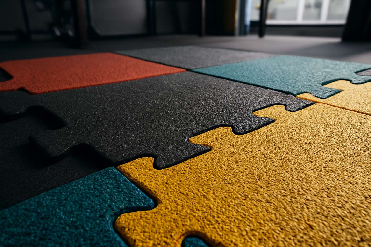 rubber floor tiles b and q
