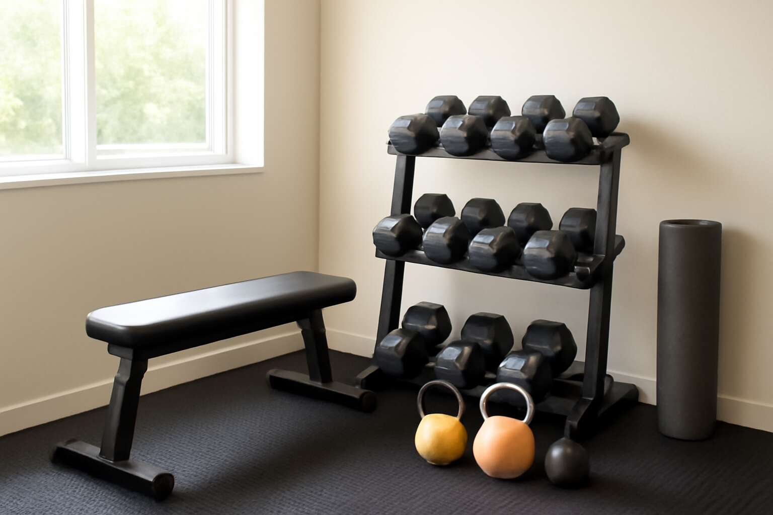 rubber floor home gym