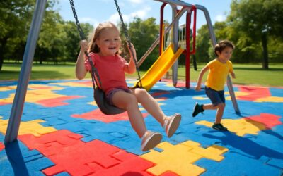Why rubber floor at playground makes slides safer and kids happier