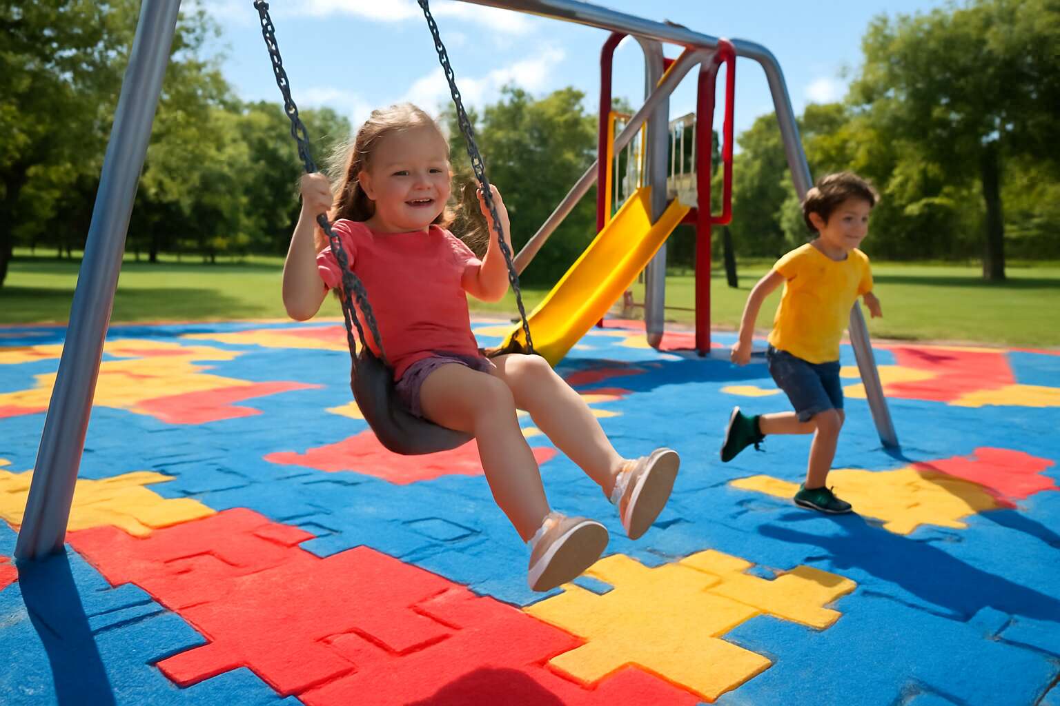 rubber floor at playground