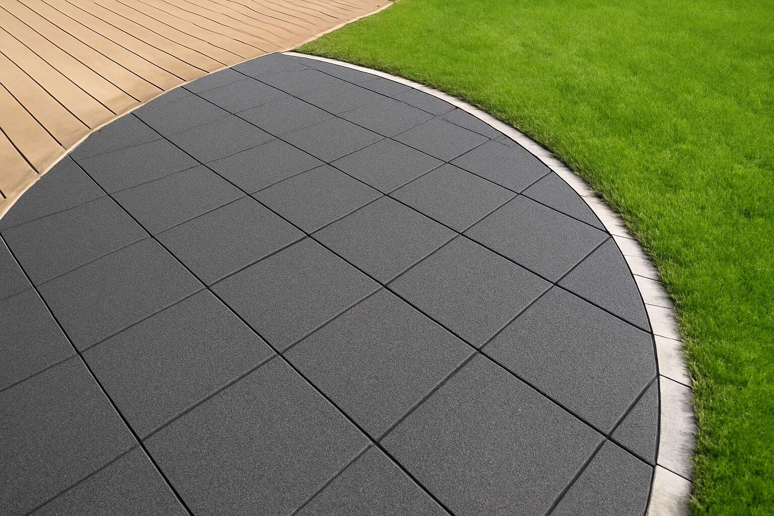 rubber tiles edging