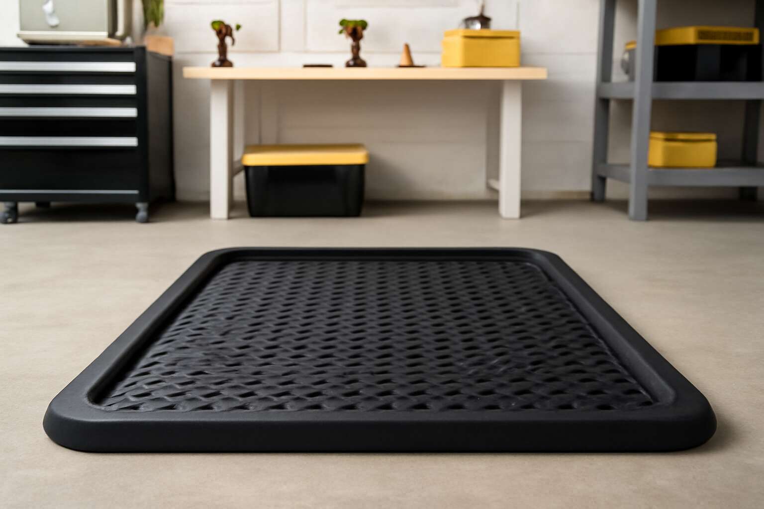 rubber floor mats with raised edge
