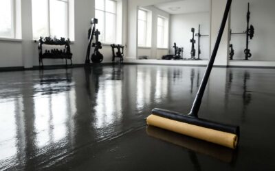 Shine and Protect with rubber floor sealer for durable, slip-resistant floors.