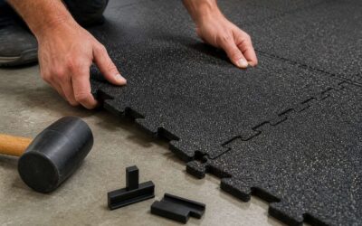 How to install rubber tiles for a durable, level floor finish.