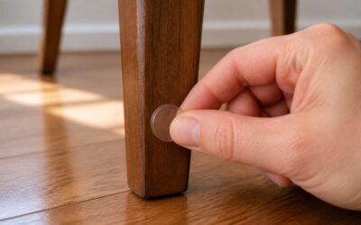 Stop furniture slips and floor scratches with rubber floor grips for furniture.
