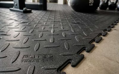 pliteq tread grip interlocking rubber tiles offer secure traction.
